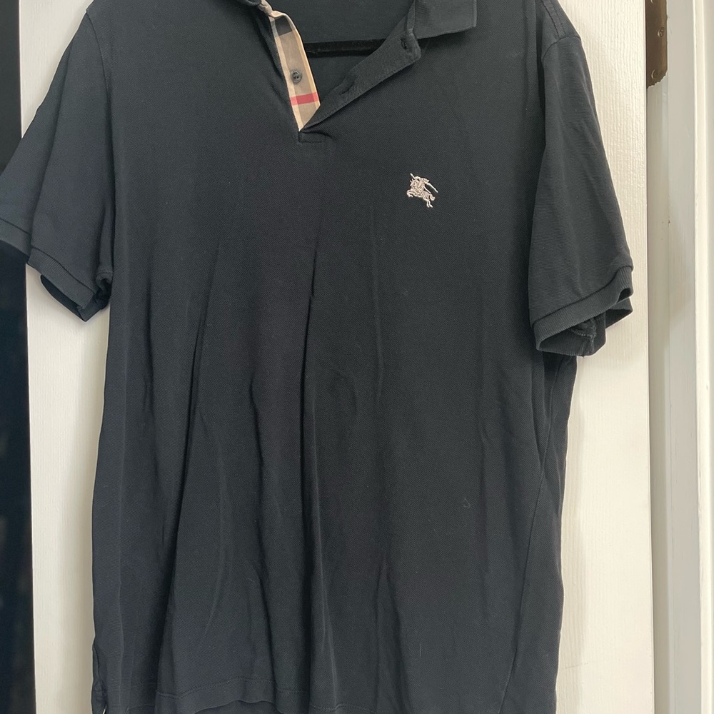 Burberry Black Polo Shirt Classic Timeless Style